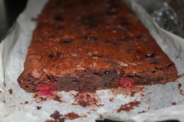 Brownies med hindbær – en rigtig lækker kage der er let at lave…
