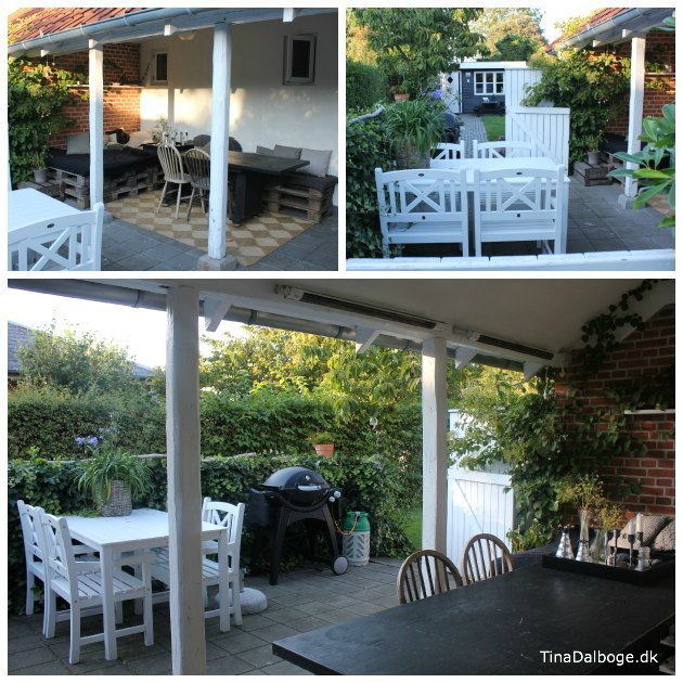 før og efter billeder af en terrasses forvandling - gør det selv projekt i haven tinadalboge.dk