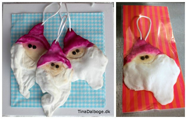 julemænd lavet af vat fra Tina Dalbøges kreative e-bog cool julepynt