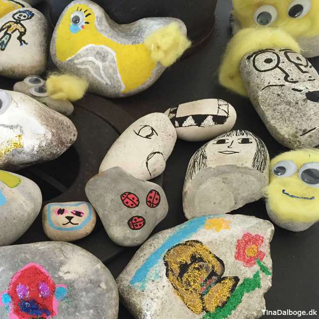 kreative måder at male og tegne på sten