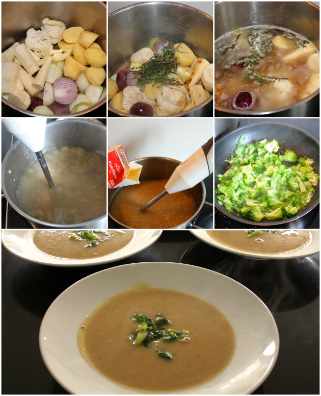 sund og mættende suppe af grøntsager