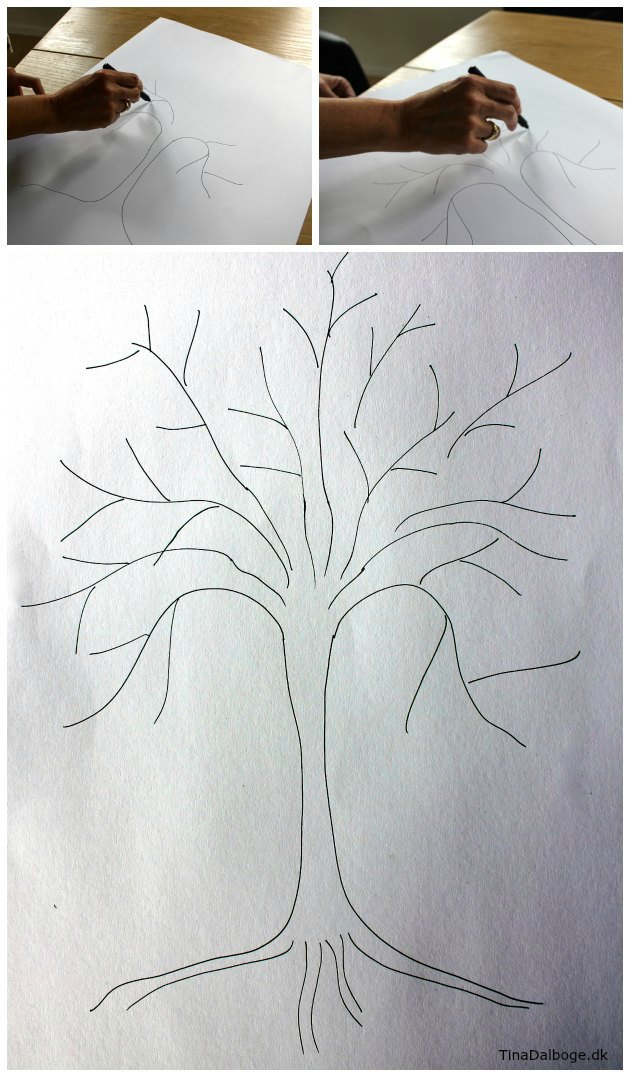 sådan tegner man et træ til fingeraftrykstræ ide til fester