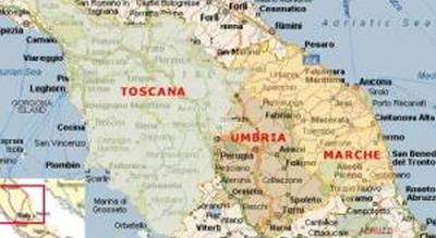 toscana umbrien marche regioner i italien